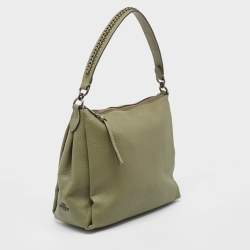 Pre Owned Coach Olive Green Leather Shay Shoulder Bag