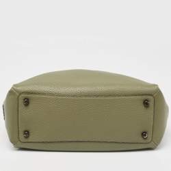 Pre Owned Coach Olive Green Leather Shay Shoulder Bag