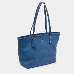 Coach Blue Leather City Zip Tote