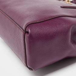 Coach Purple Leather Christie Carryall Tote