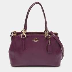 Coach Purple Leather Christie Carryall Tote