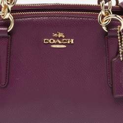 Coach Purple Leather Christie Carryall Tote