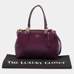 Coach Purple Leather Christie Carryall Tote