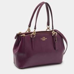Coach Purple Leather Christie Carryall Tote