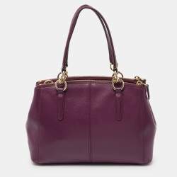 Coach Purple Leather Christie Carryall Tote