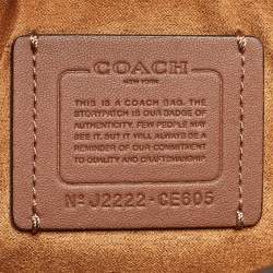 Pre Owned Coach Cream Croc Embossed Leather Grace Shoulder Bag