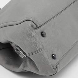 Pre Owned Coach Grey Leather Edie Shoulder Bag