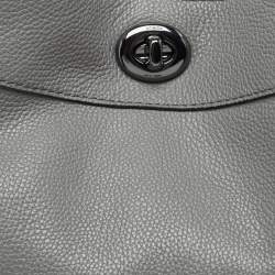 Pre Owned Coach Grey Leather Edie Shoulder Bag