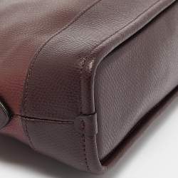 Pre Owned Coach Burgundy Leather Cora Dome Satchel