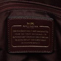 Pre Owned Coach Burgundy Leather Cora Dome Satchel