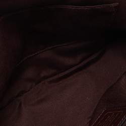 Pre Owned Coach Burgundy Leather Cora Dome Satchel