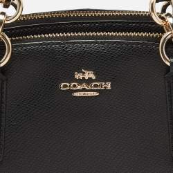 Pre Owned Coach Black Leather Minetta Satchel