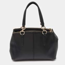 Pre Owned Coach Black Leather Minetta Satchel
