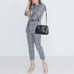 Pre Owned Coach Black Leather Minetta Satchel