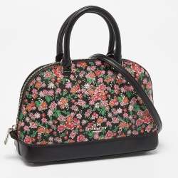 Coach Multicolor Floral Print Coated Canvas and Leather Mini Sierra Satchel