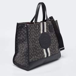 Coach Black Signature Canvas and Leather 40 Dempsey Tote