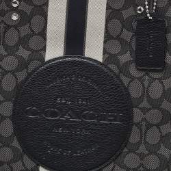 Coach Black Signature Canvas and Leather 40 Dempsey Tote