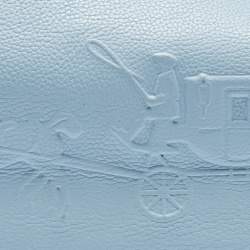 Pre Owned Coach Light Blue Leather Edie Shoulder Bag