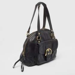 Coach Black Leather Dome Satchel