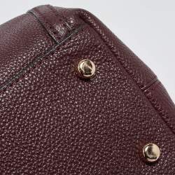 Coach Burgundy Leather Turnlock Edie Shoulder Bag