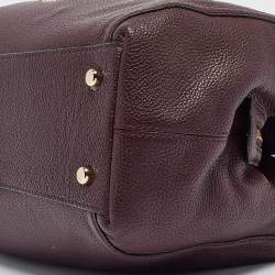 Coach Burgundy Leather Turnlock Edie Shoulder Bag
