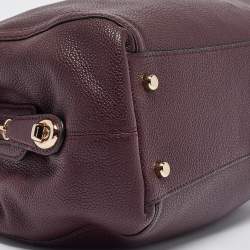 Coach Burgundy Leather Turnlock Edie Shoulder Bag
