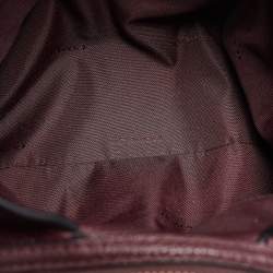 Coach Burgundy Leather Turnlock Edie Shoulder Bag