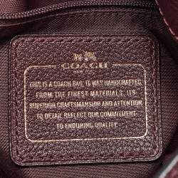 Coach Burgundy Leather Turnlock Edie Shoulder Bag