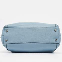 Pre Owned Coach Light Blue Leather Edie Shoulder Bag