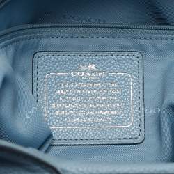 Pre Owned Coach Light Blue Leather Edie Shoulder Bag