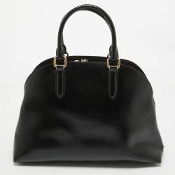 Pre Owned Coach Black Patent Leather Quinn Dome Bag