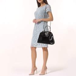 Pre Owned Coach Black Patent Leather Quinn Dome Bag
