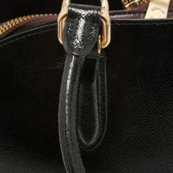 Pre Owned Coach Black Patent Leather Quinn Dome Bag