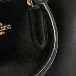 Pre Owned Coach Black Patent Leather Quinn Dome Bag