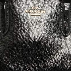 Pre Owned Coach Black Patent Leather Quinn Dome Bag
