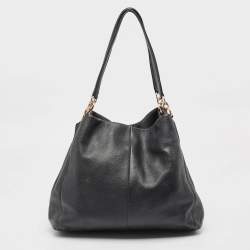 Pre Owned Coach Black Leather Phoebe Madison Shoulder Bag