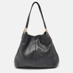 Pre Owned Coach Black Leather Phoebe Madison Shoulder Bag