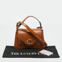 Pre Owned Coccinelle Brown Leather C Me Flap Top Handle Bag