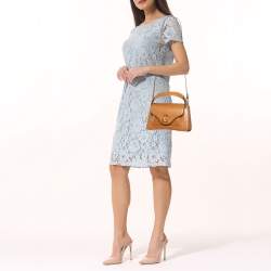 Pre Owned Coccinelle Brown Leather C Me Flap Top Handle Bag