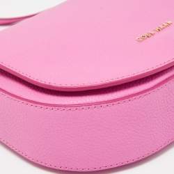 Pre Owned Cole Haan Pink Leather Flap Crossbody Bag