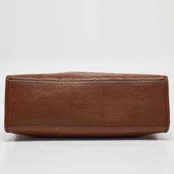 Pre Owned Cole Haan Brown Leather Vintage Valise Novelty Kendra Tote