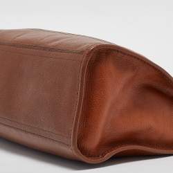 Pre Owned Cole Haan Brown Leather Vintage Valise Novelty Kendra Tote