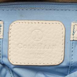 Cole Haan Off White Leather Village Drawstring Shoulder Bag
