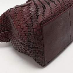 Cole Haan Brown Woven Leather Shoulder Bag