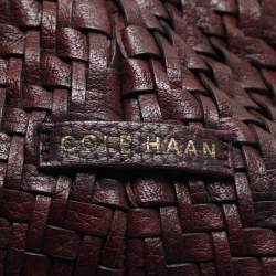 Cole Haan Brown Woven Leather Shoulder Bag