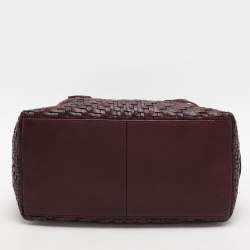Cole Haan Brown Woven Leather Shoulder Bag