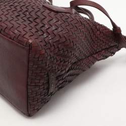 Cole Haan Brown Woven Leather Shoulder Bag