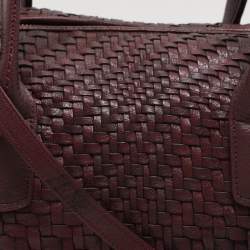 Cole Haan Brown Woven Leather Shoulder Bag