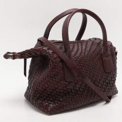 Cole Haan Brown Woven Leather Shoulder Bag