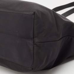 Cole Haan Black Nylon Zip Shopper Tote